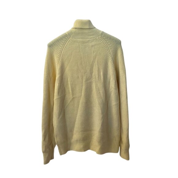 Cable Knit Turtleneck Sweater Size S Acrylic Cream Made In China - Picture 2 of 8